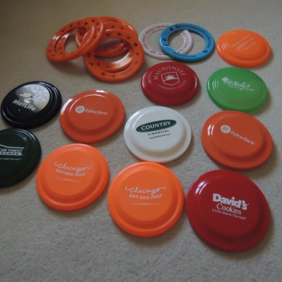 Frisbees Lot of 24 Flying Discs + Spin Jammer Rings - Frisbee Promo Toys - NEW - Picture 11 of 11